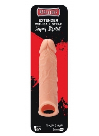 Телесная насадка EXTENDER WITH BALL STRAP 6.5 - 17 см. - Dream Toys - в Кирове купить с доставкой