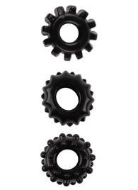 Набор из 3 черных эрекционных колец SET OF 3 COCKRINGS - Dream Toys - в Кирове купить с доставкой