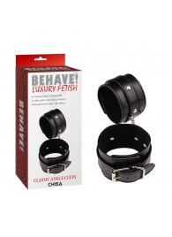 Черные оковы Classic Ankle Cuffs - Chisa - купить с доставкой в Кирове