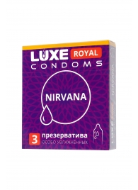 Презервативы с увеличенным количеством смазки LUXE Royal Nirvana - 3 шт. - Luxe - купить с доставкой в Кирове