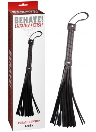 Черная многохвостая плеть Pleasure Whip - 46 см. - Chisa - купить с доставкой в Кирове
