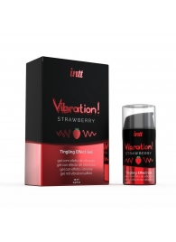 Жидкий интимный гель с эффектом вибрации Vibration! Strawberry - 15 мл. - INTT - купить с доставкой в Кирове