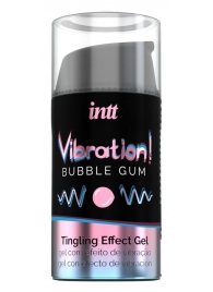 Жидкий интимный гель с эффектом вибрации Vibration! Bubble Gum - 15 мл. - INTT - купить с доставкой в Кирове