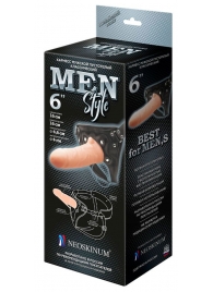 Телесный пустотелый харнесс MEN Style - 17,5 см. - LOVETOY (А-Полимер) - купить с доставкой в Кирове