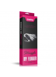 Серебристая плетка Struggle My Flogger с черной ручкой - 45 см. - Lovetoy - купить с доставкой в Кирове