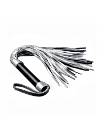 Серебристая плетка Struggle My Flogger с черной ручкой - 45 см. - Lovetoy - купить с доставкой в Кирове