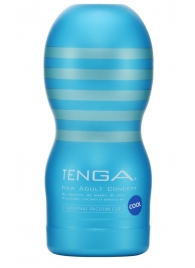 Мастурбатор с охлаждающей смазкой TENGA Original Vacuum Cup Cool - Tenga - в Кирове купить с доставкой