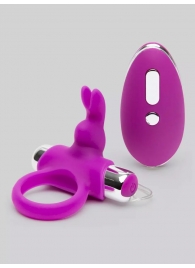 Лиловое виброкольцо с пультом ДУ Remote Control Cock Ring - Happy Rabbit - в Кирове купить с доставкой