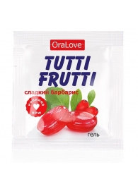 Гель-смазка Tutti-frutti со вкусом барбариса - 4 гр. - Биоритм - купить с доставкой в Кирове
