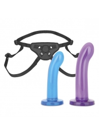 Страпон унисекс Beginners Strap-On с 2 насадками - 15 и 13 см. - Lux Fetish - купить с доставкой в Кирове