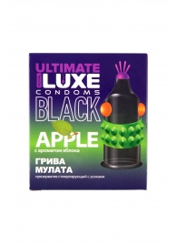 Черный стимулирующий презерватив  Грива мулата  с ароматом яблока - 1 шт. - Luxe - купить с доставкой в Кирове