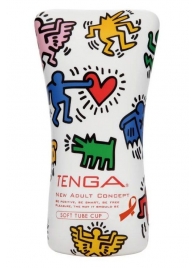 Мастурбатор-туба Keith Haring Soft Tube CUP - Tenga - в Кирове купить с доставкой