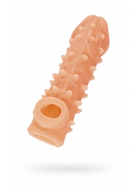 Телесная закрытая насадка с пупырышками Cock Sleeve Size M - 15,6 см. - KOKOS - в Кирове купить с доставкой