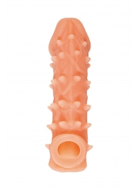 Телесная закрытая насадка с пупырышками Cock Sleeve Size L - 17,6 см. - KOKOS - в Кирове купить с доставкой