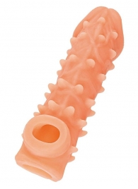 Телесная закрытая насадка с пупырышками Cock Sleeve Size L - 17,6 см. - KOKOS - в Кирове купить с доставкой