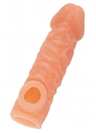Телесная закрытая насадка с шершавой головкой Cock Sleeve Size M - 15,6 см. - KOKOS - в Кирове купить с доставкой