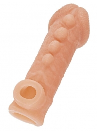 Телесная закрытая насадка с шишечками Cock Sleeve Size M - 15,6 см. - KOKOS - в Кирове купить с доставкой