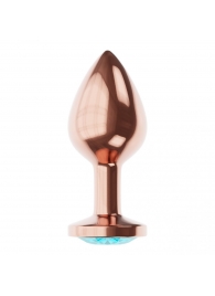 Пробка цвета розового золота с малиновым кристаллом Diamond Topaz Shine L - 8,3 см. - Lola Games - купить с доставкой в Кирове