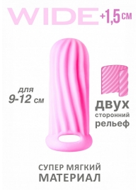 Розовый фаллоудлинитель Homme Wide - 11 см. - Lola Games - в Кирове купить с доставкой