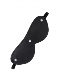 Черная кожаная маска Anonymo с мягким подкладом - ToyFa - купить с доставкой в Кирове