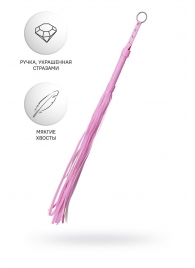 Розовый флоггер Anonymo - 64 см. - ToyFa - купить с доставкой в Кирове