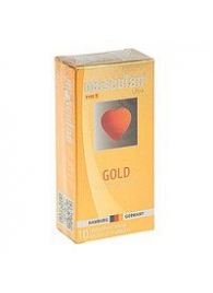 Презервативы Masculan Ultra Gold с золотым напылением и ароматом ванили - 10 шт. - Masculan - купить с доставкой в Кирове