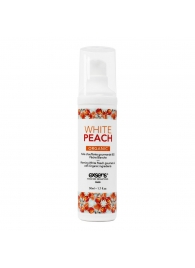Разогревающее массажное масло Gourmet White Peach Organic с органическими ингредиентами - 50 мл. - Exsens - купить с доставкой в Кирове