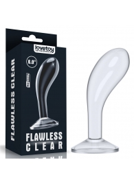 Прозрачный стимулятор простаты Flawless Clear Prostate Plug - 15 см. - Lovetoy - в Кирове купить с доставкой