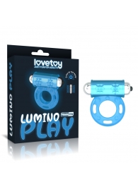 Голубое, светящееся в темноте эрекционное виброкольцо Lumino Play Vibrating Penis Ring - Lovetoy - в Кирове купить с доставкой