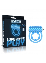 Голубое, светящееся в темноте виброкольцо Lumino Play Vibrating Penis Ring - Lovetoy - в Кирове купить с доставкой