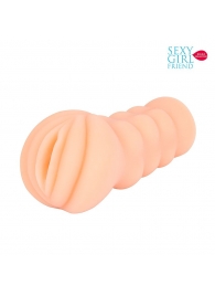 Телесный мастурбатор-вагина с комплектом эрекционных колец - Bior toys - в Кирове купить с доставкой