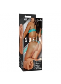 Мастурбатор-вагина цвета карамели Sofia с вибрацией - Blush Novelties - в Кирове купить с доставкой