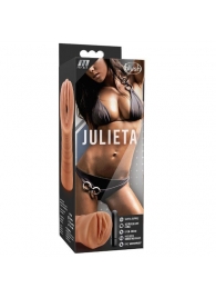 Мастурбатор-вагина цвета карамели Julieta с вибрацией - Blush Novelties - в Кирове купить с доставкой