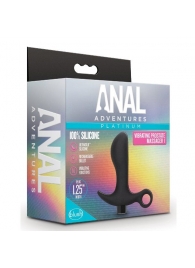 Черный анальный вибратор Silicone Vibrating Prostate Massager 01 - 10,8 см. - Blush Novelties - в Кирове купить с доставкой