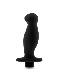 Черный анальный вибромассажёр Silicone Vibrating Prostate Massager 02 - 10,8 см. - Blush Novelties - в Кирове купить с доставкой
