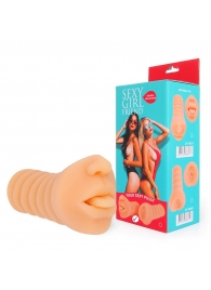 Телесный мастурбатор-ротик с высунутым язычком - Bior toys - в Кирове купить с доставкой