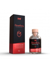 Массажный гель с ароматом клубники Strawberry - 30 мл. - INTT - купить с доставкой в Кирове