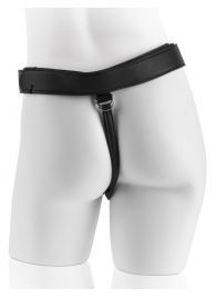 Страпон с телесной насадкой 7  Uncut with Strap on Harness - 18 см. - Pipedream - купить с доставкой в Кирове