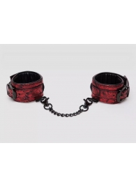 Красно-черные наручники Reversible Faux Leather Wrist Cuffs - Fifty Shades of Grey - купить с доставкой в Кирове