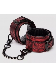 Красно-черные наручники Reversible Faux Leather Wrist Cuffs - Fifty Shades of Grey - купить с доставкой в Кирове