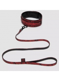 Стильный ошейник с поводком Reversible Faux Leather Collar and Lead - Fifty Shades of Grey - купить с доставкой в Кирове