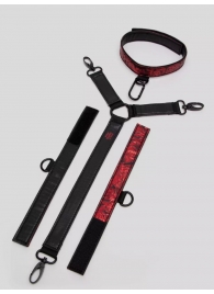 Ошейник с наручниками Reversible Faux Leather Collar and Wrist - Fifty Shades of Grey - купить с доставкой в Кирове