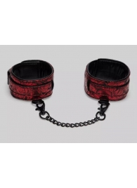 Красно-черные оковы Reversible Faux Leather Ankle Cuffs - Fifty Shades of Grey - купить с доставкой в Кирове