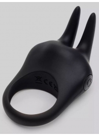 Черное эрекционное виброкольцо Sensation Rechargeable Vibrating Rabbit Love Ring - Fifty Shades of Grey - в Кирове купить с доставкой