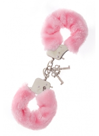 Металлические наручники с розовой меховой опушкой METAL HANDCUFF WITH PLUSH PINK - Dream Toys - купить с доставкой в Кирове