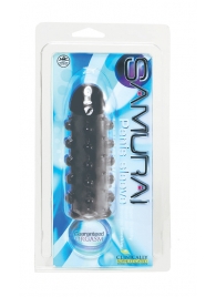 Дымчатая стимулирующая насадка с закрытой головкой SAMURAI PENIS SLEEVE BLACK - 14,5 см. - NMC - в Кирове купить с доставкой