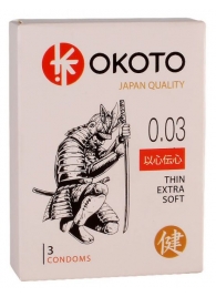 Тонкие презервативы OKOTO Thin Extra Soft - 3 шт. - Sitabella - купить с доставкой в Кирове