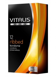 Ребристые презервативы VITALIS PREMIUM ribbed - 12 шт. - Vitalis - купить с доставкой в Кирове