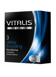 Презервативы VITALIS PREMIUM delay   cooling с охлаждающим эффектом - 3 шт. - Vitalis - купить с доставкой в Кирове
