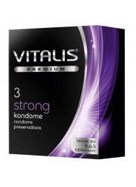 Презервативы с утолщенной стенкой VITALIS PREMIUM strong - 3 шт. - Vitalis - купить с доставкой в Кирове